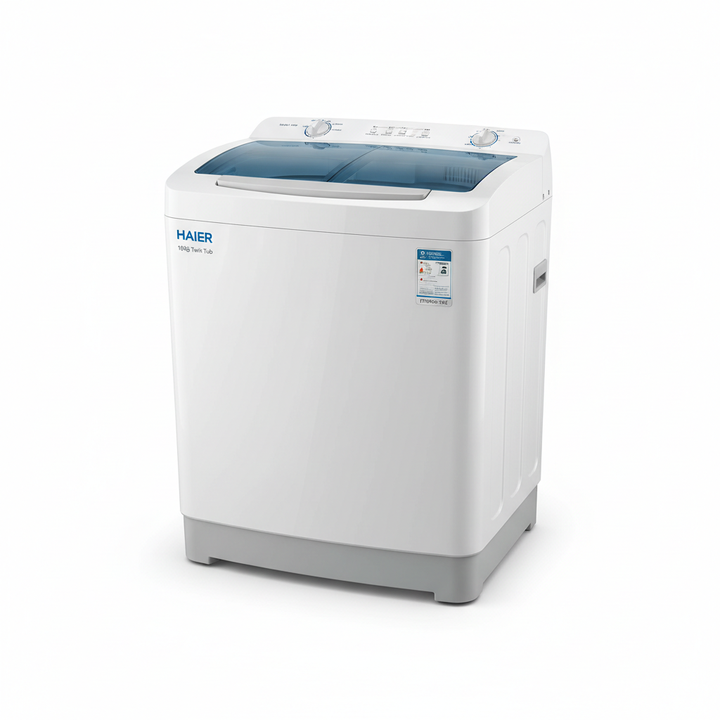 HAIER 10KG TWIN TUB WASHING MACHINE Model HTW100-196E