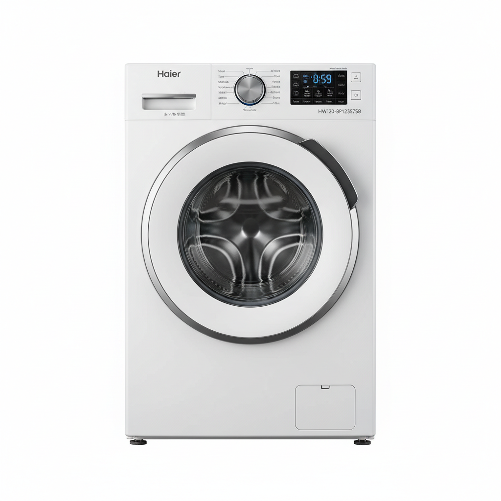 HAIER 12KG AUTOMATIC FRONT LOAD WASHING MACHINE Model HW120-BP12357S8